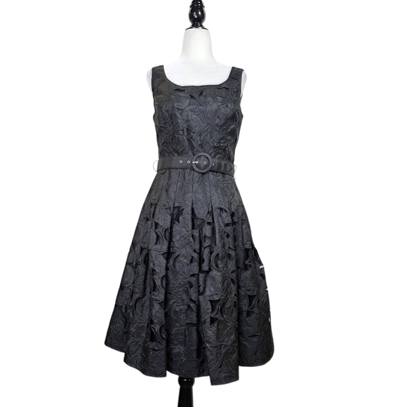 Betsey Johnson Dresses & Skirts - Betsey Johnson Laser Cut A-line dress with belt